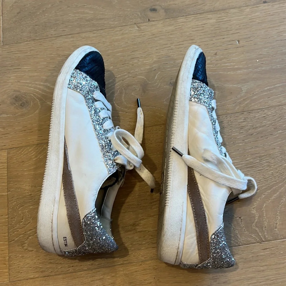 Dolce Vita Sparkly Sneakers Womens Shoes size 8.5 Casual Dressy Fun Eclectic - Picture 3 of 9
